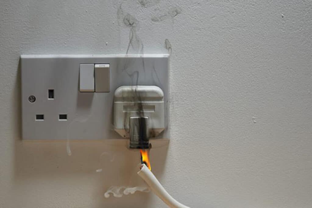 Burning smell coming from outlets