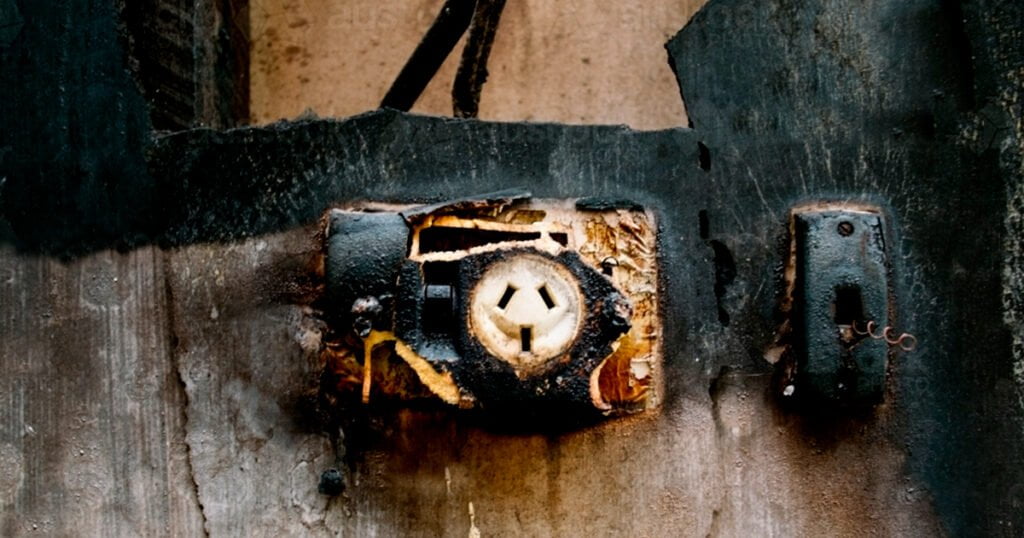 Common electrical hazards at home - Stained or burnt electrical outlets